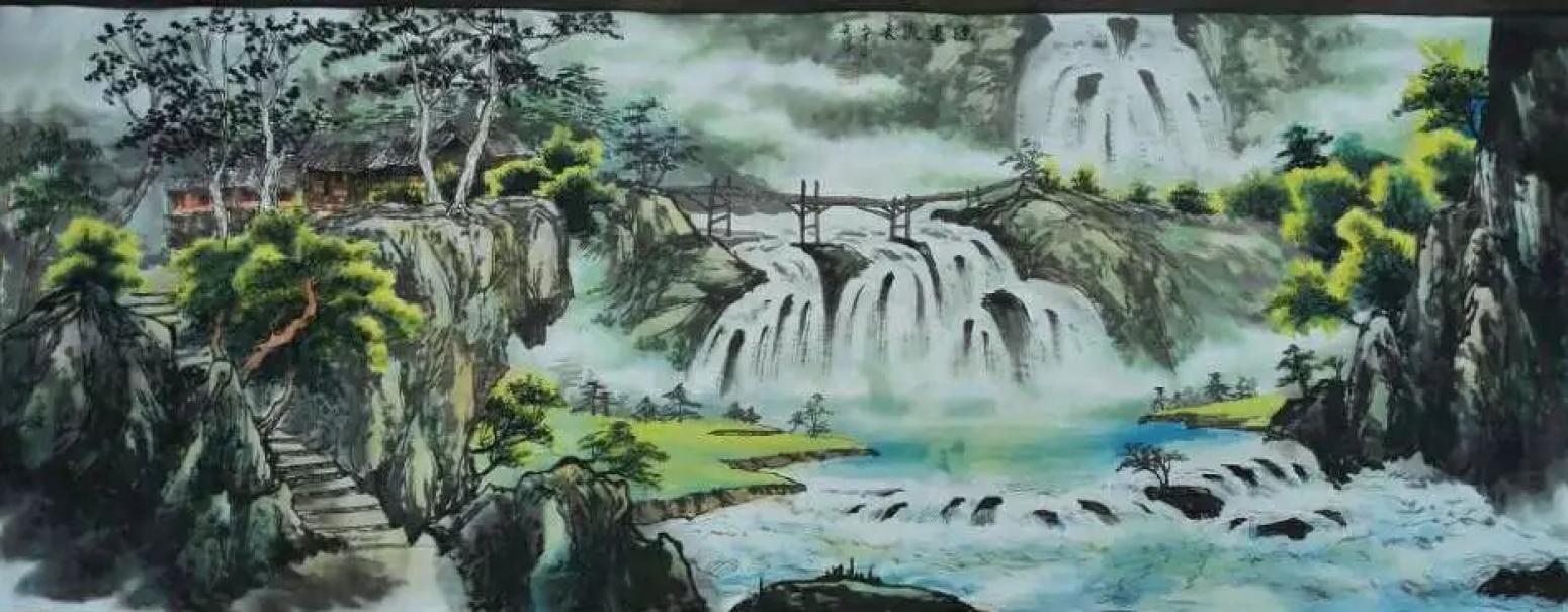 高锐锋国画作品《【源远流长1】作者高锐锋》【图0】