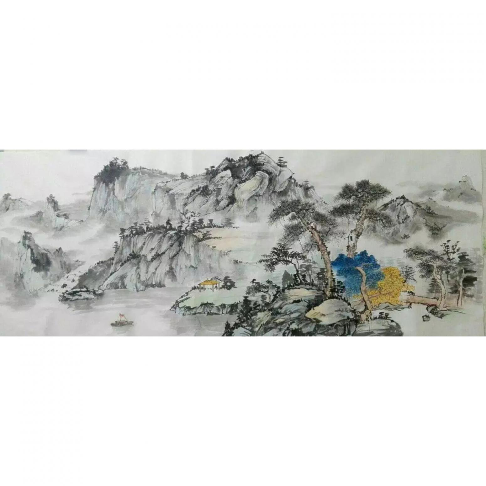 高锐锋国画作品《【山水2】作者高锐锋》