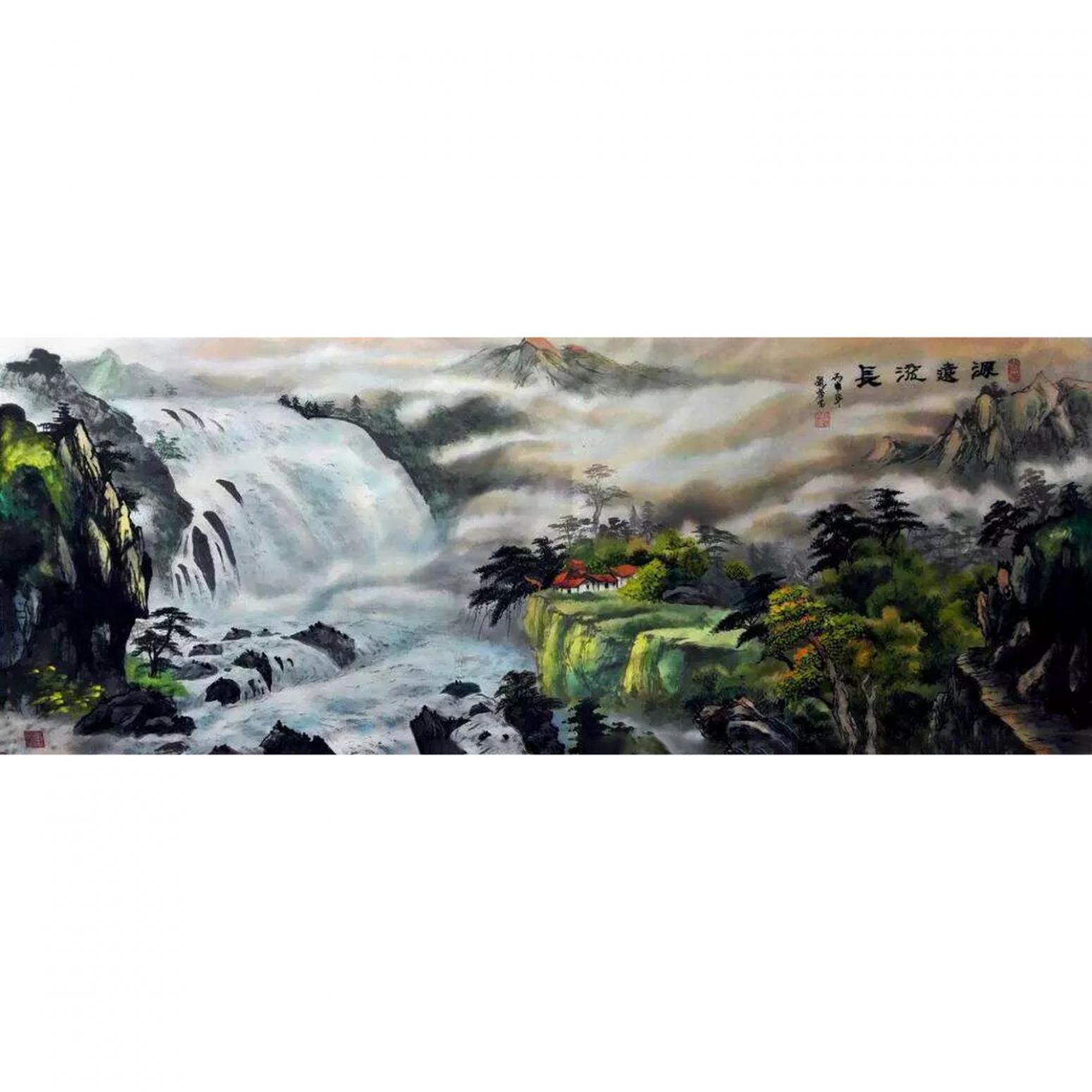 高锐锋国画作品《【源远流长2】作者高锐锋》