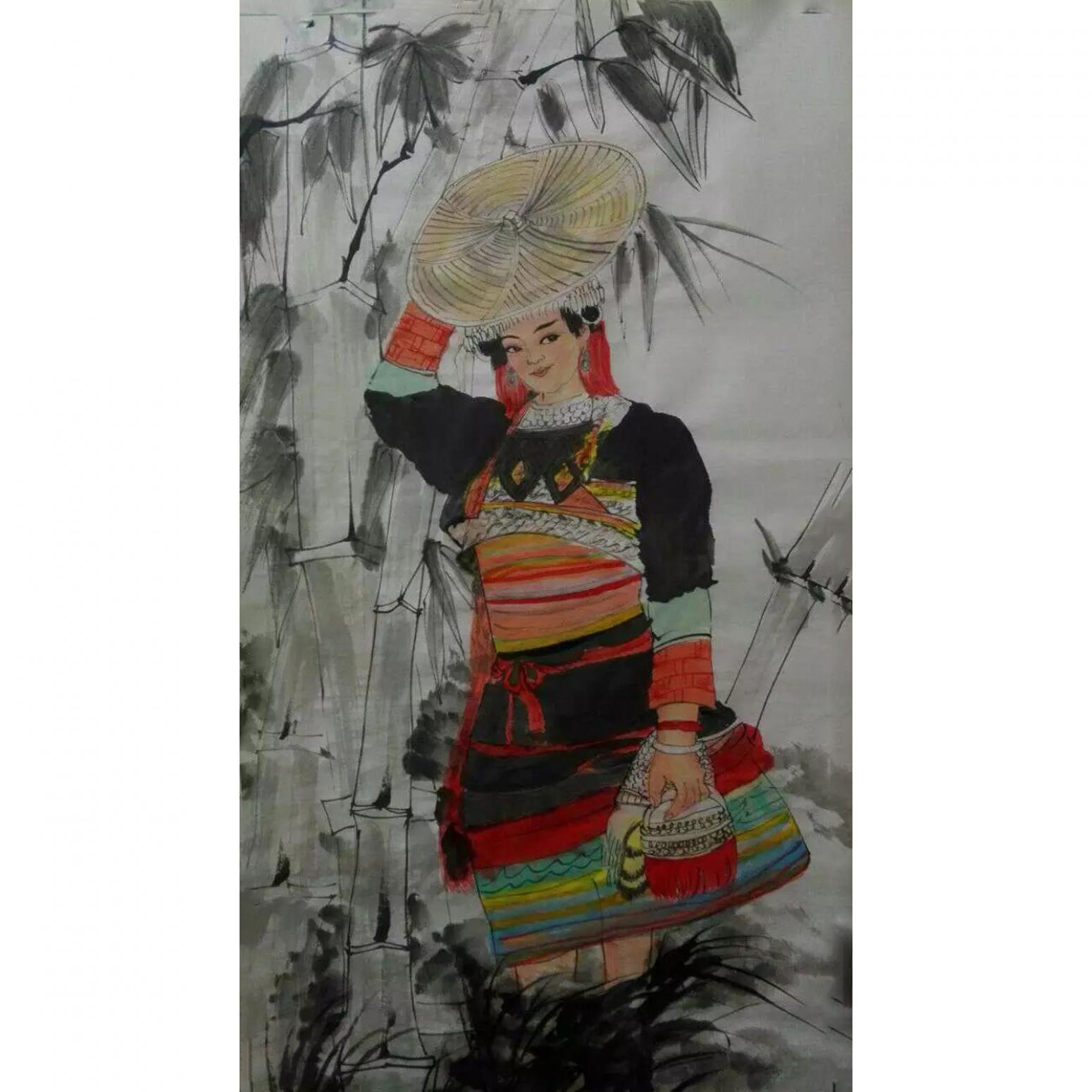 高锐锋国画作品《【人物1】作者高锐锋》