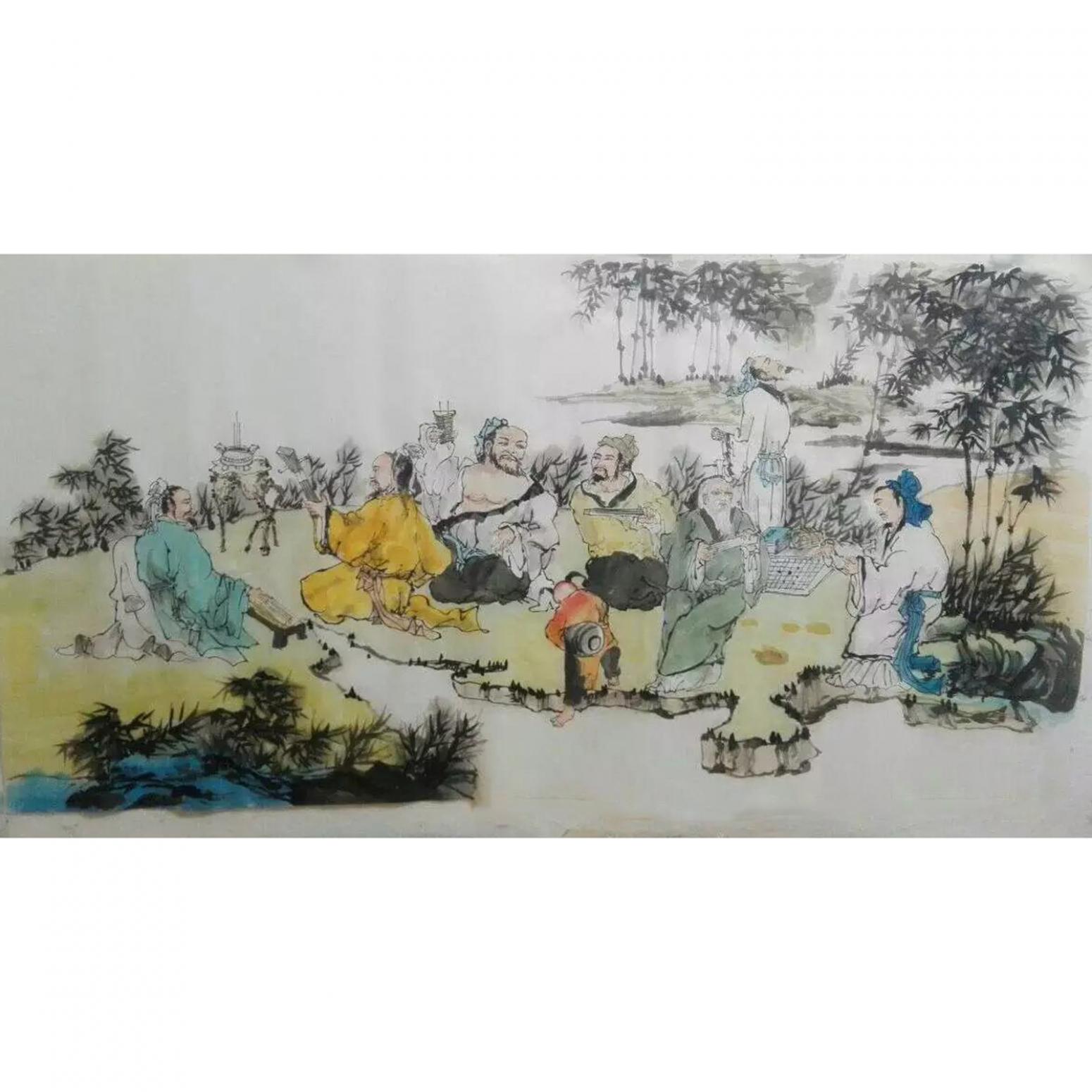 高锐锋国画作品《【老者】作者高锐锋》