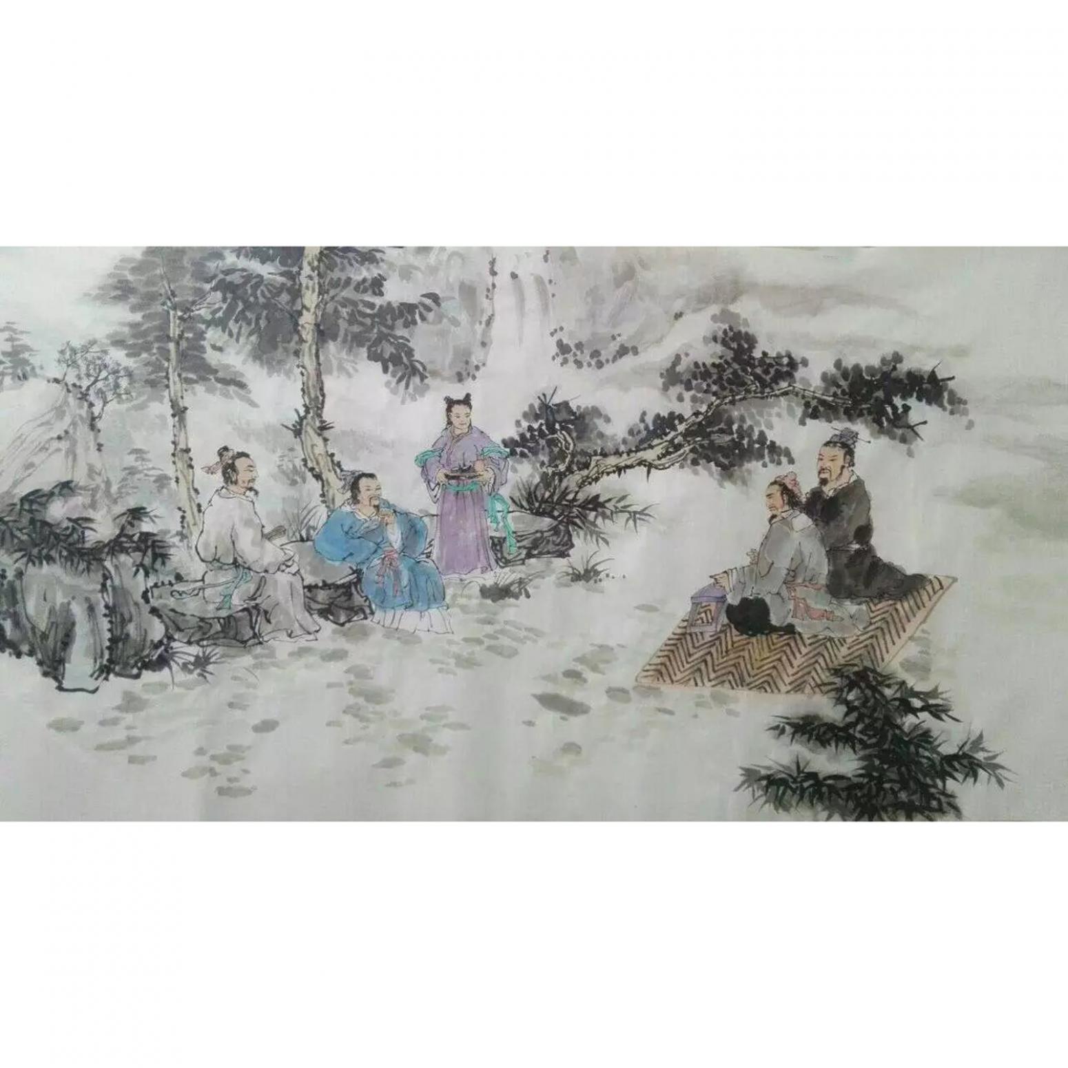 高锐锋国画作品《【相聚3】作者高锐锋》