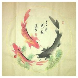 张鸿智国画作品《【鱼乐3】作者张鸿智》价格936.00元