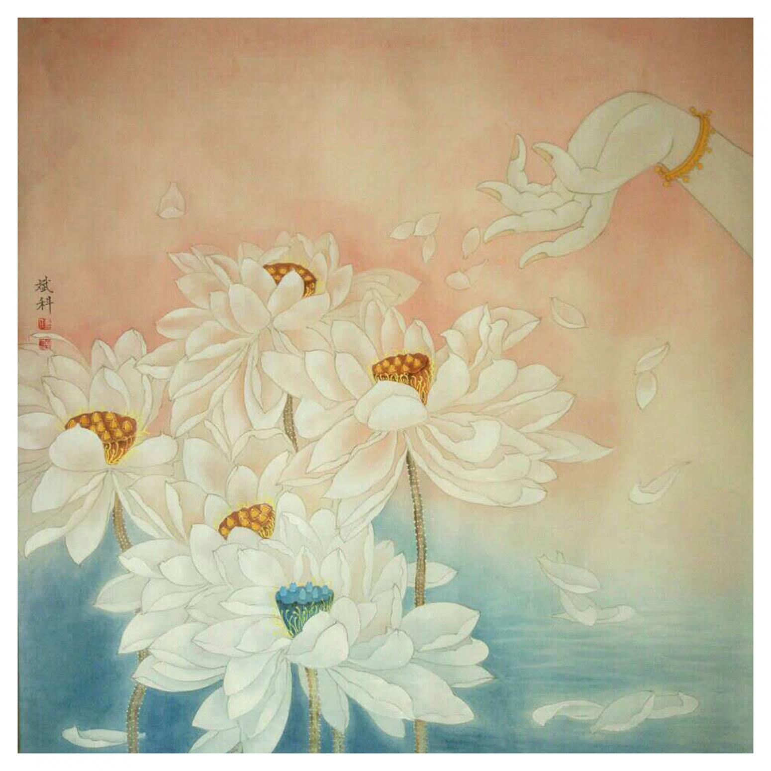 傅斌科国画作品《【莲花2】作者傅斌科》