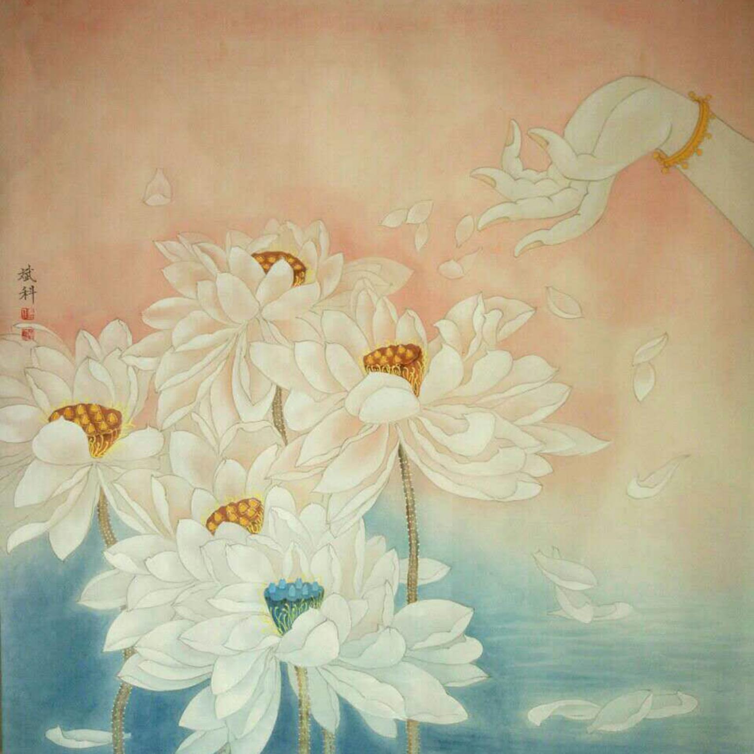 傅斌科国画作品《【莲花2】作者傅斌科》【图0】