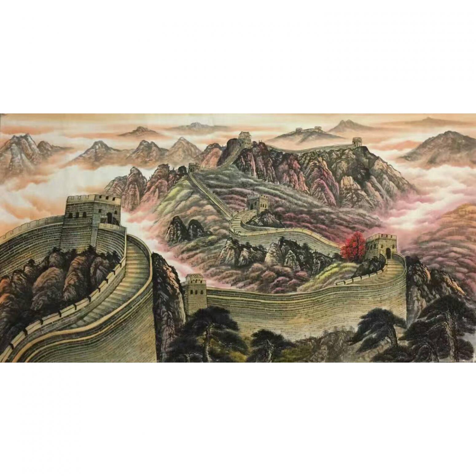 黎才国画作品《【长城雄风】作者黎才》