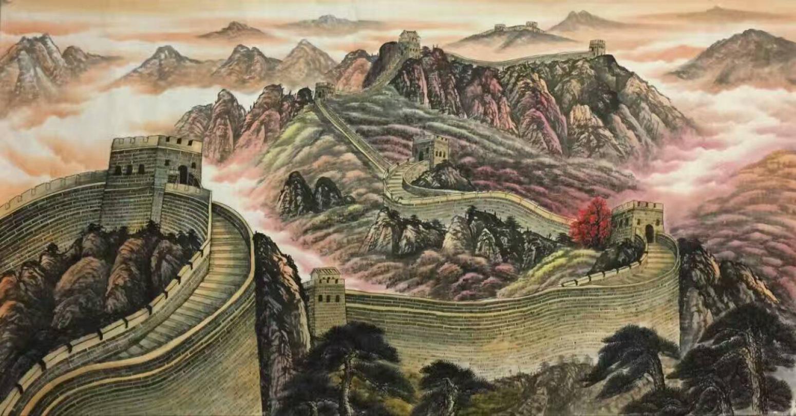 黎才国画作品《【长城雄风】作者黎才》【图0】