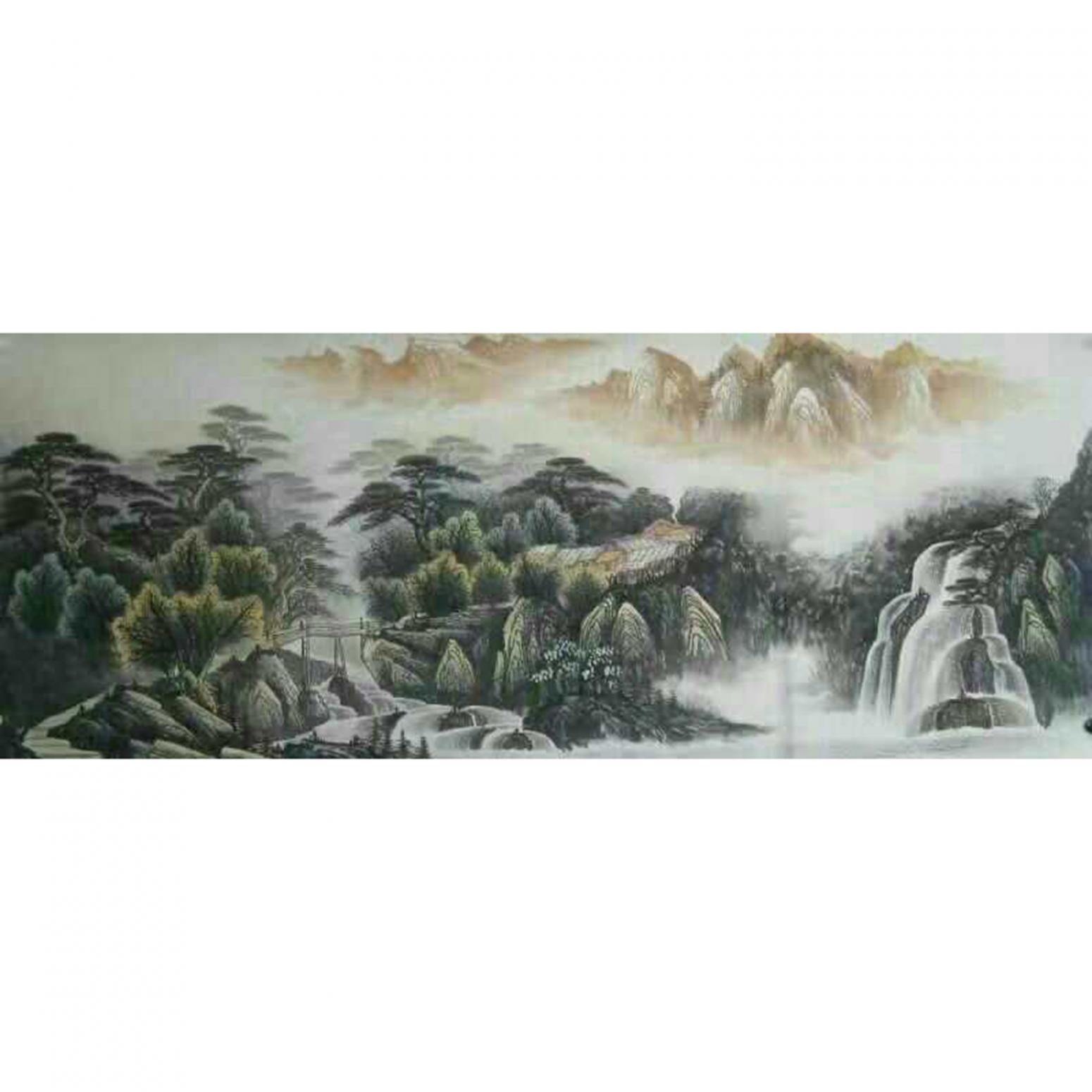 韦杰球国画作品《【高山流水63】作者韦杰球》