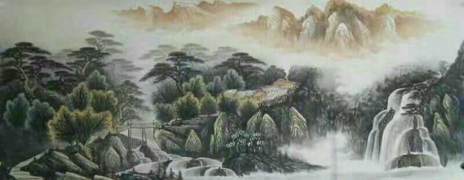 韦杰球国画作品《【高山流水63】作者韦杰球》【图0】