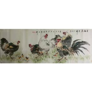 艺术品图片：艺术家王长泉国画作品名称《五福送吉祥》价格1000.00 元