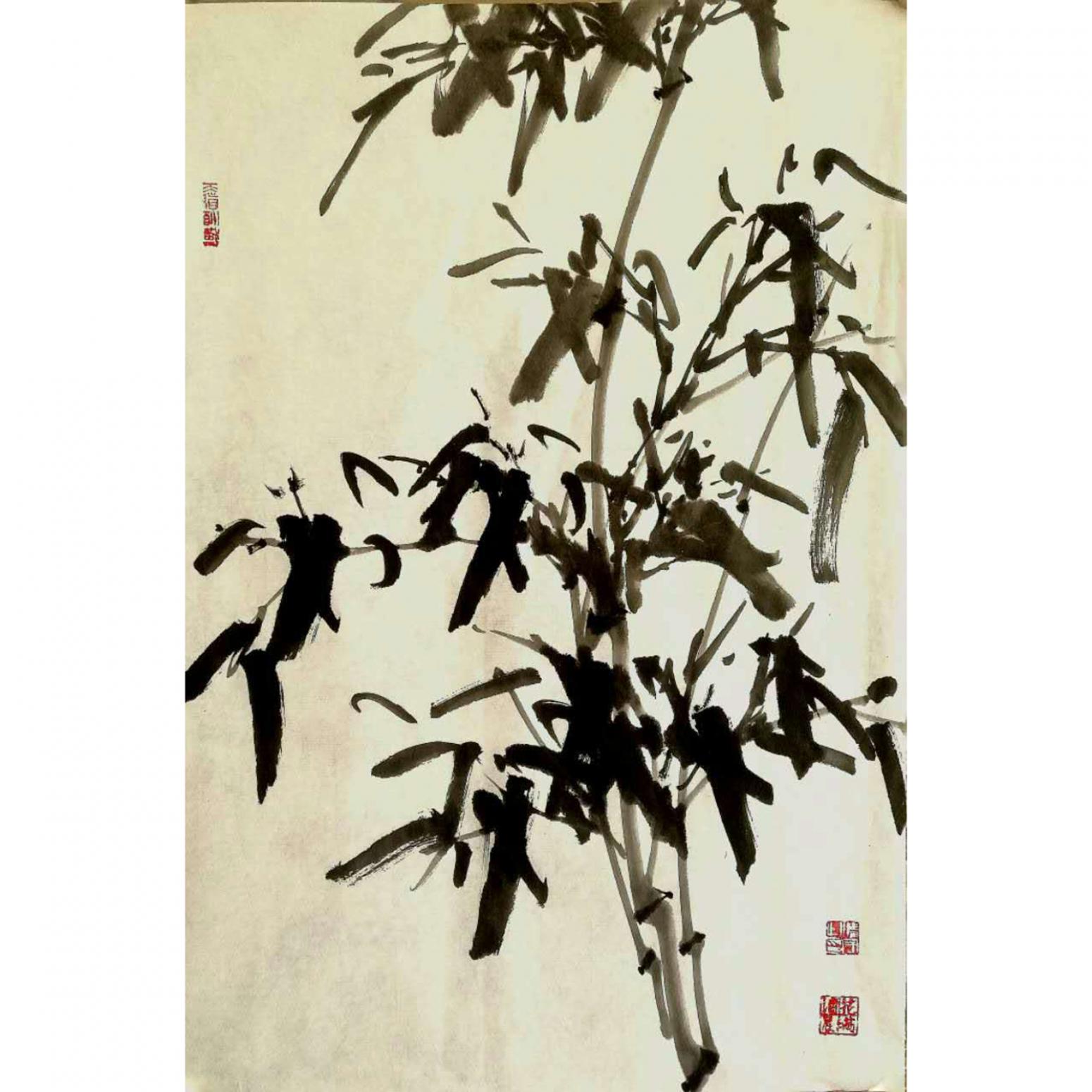 任清宇国画作品《【竹报平安1】作者任清宇》