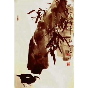 艺术品图片：艺术家任清宇国画作品名称《【箫箫雨】作者任清宇》价格3850.00 元