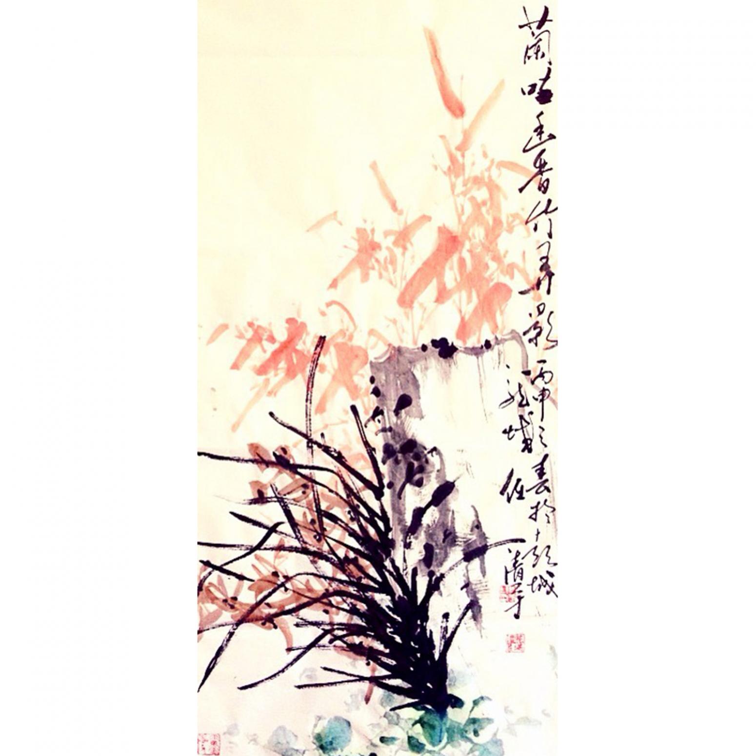 任清宇国画作品《【竹弄影】作者任清宇》