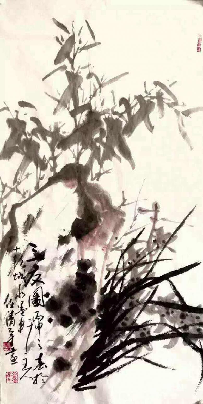 任清宇国画作品《【三友图】作者任清宇》【图0】