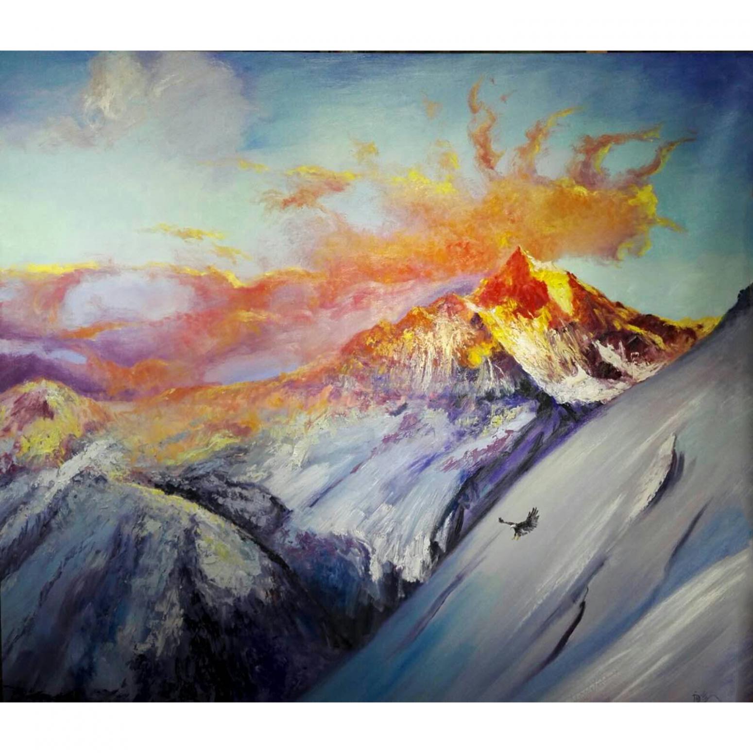 戴建华油画作品《【鸿运当头】作者戴建华》