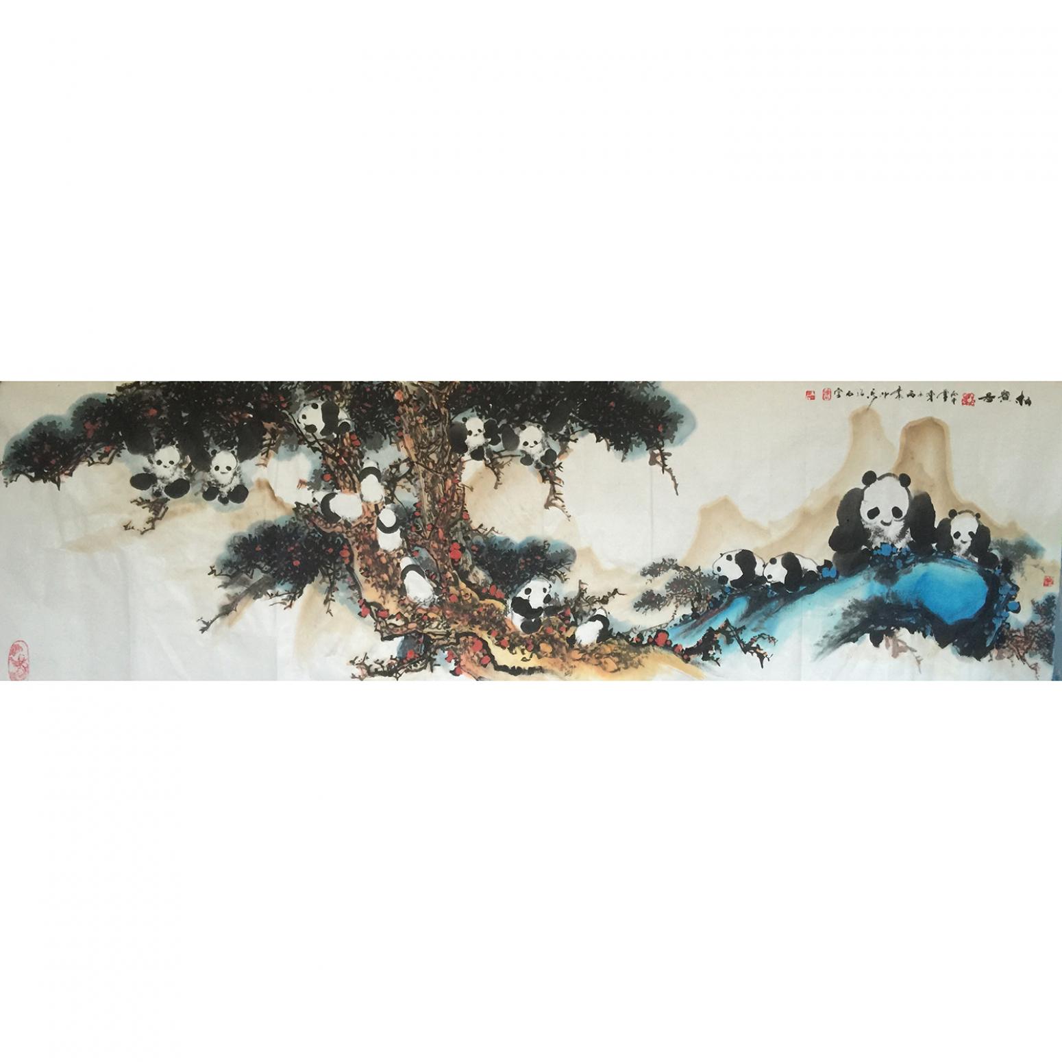 陈金石国画作品《【松宝图】作者陈金石》