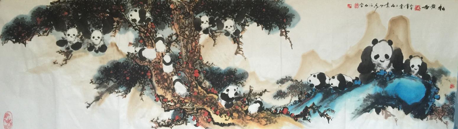 陈金石国画作品《【松宝图】作者陈金石》【图0】