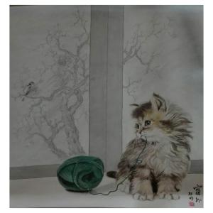 艺术品图片：艺术家罗虹明国画作品名称《【窗外】作者罗虹明》价格960.00 元