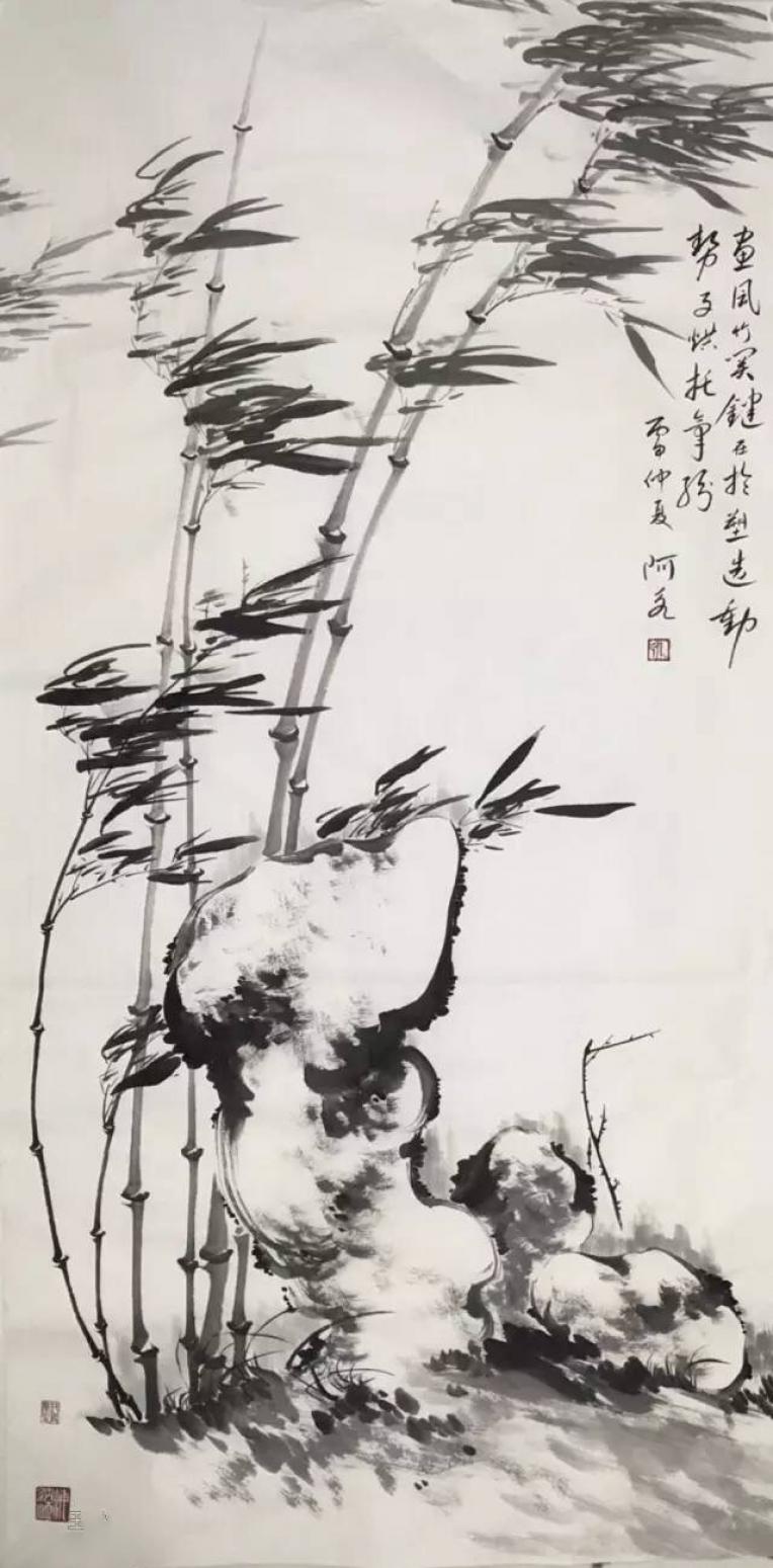 王君永国画作品《【迎风取势2】作者王君永》【图0】