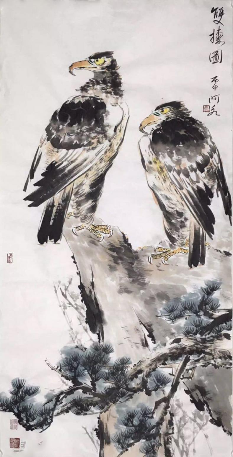 王君永国画作品《【双捷图】作者王君永》【图0】