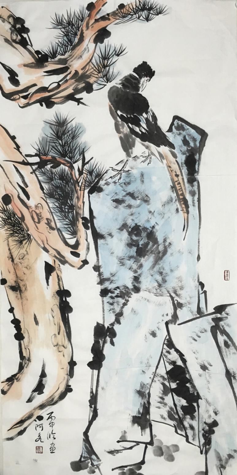 王君永国画作品《【苍鹰4】作者王君永》【图0】