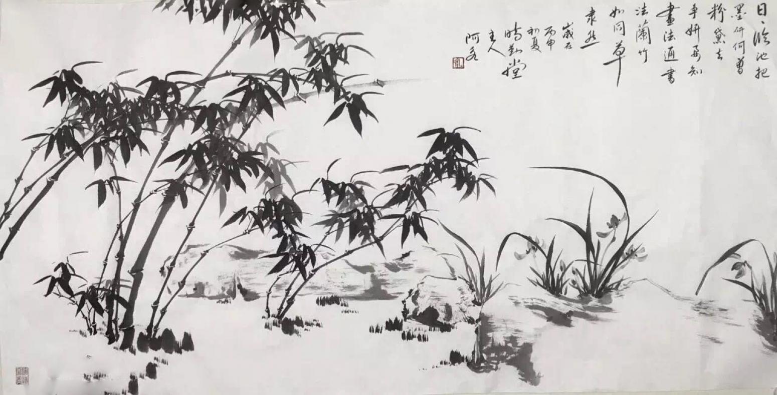王君永国画作品《【兰竹】作者王君永》【图0】