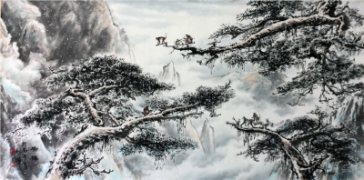 罗树辉日记-前些年，为了更近距离地观察和研究松树的生长规律和生长态势，师法自然，我专门去瞭黄【图2】