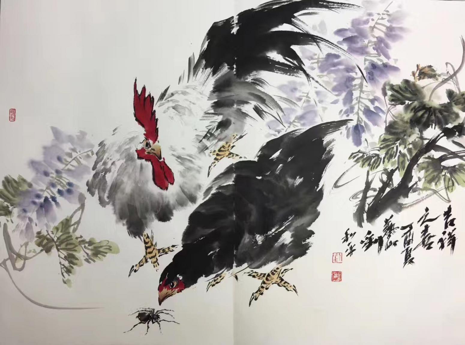 刘和平国画作品《吉祥之喜》