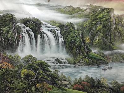 周卫红日记-小八尺重彩山水，97x240Cm。【图6】