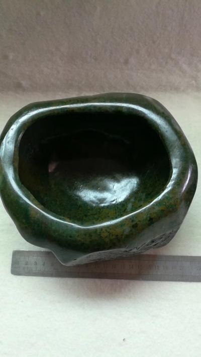 绿玉姿工艺厂叶金发收藏-文房四宝广绿石，笔洗七星伴月。【图4】