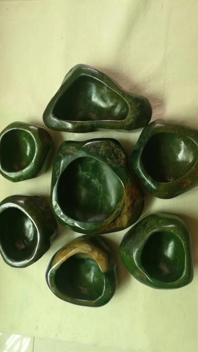 绿玉姿工艺厂叶金发收藏-文房四宝广绿石，笔洗七星伴月。【图6】