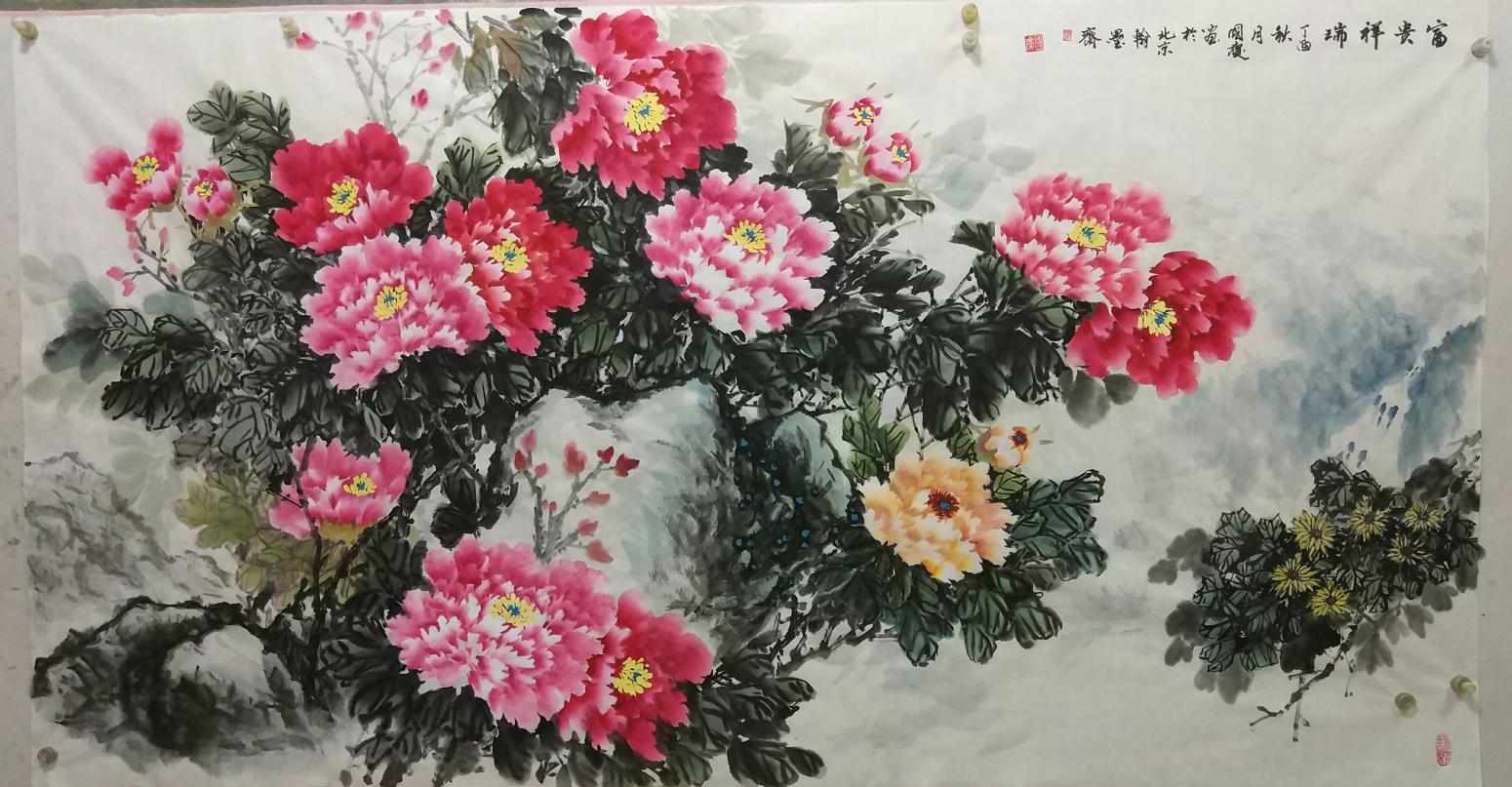 李国庆文玩杂项作品《牡丹》