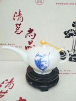 艺术家蔡国英日记:青釉手绘，皮盒包装，时尚大气，送礼自用之佳品[强]【图2】