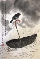 艺术家石广生日记:吾从不画无思想之作，诗画魅力，在乎画外矣。
画无人文，犹蒙【图0】