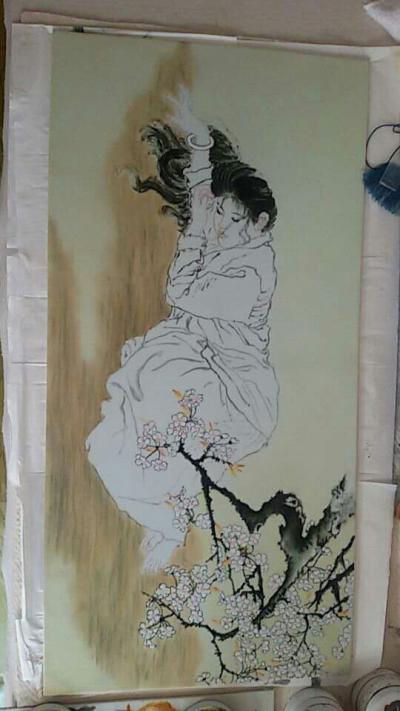 蔡国英日记-客户订制釉上彩人物绘制过程中，未完细节部还需加工【图2】