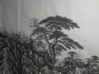 艺术家宁建华日记:今天刚完成的大丈二彩墨山水献给老师们欣赏指导【图1】