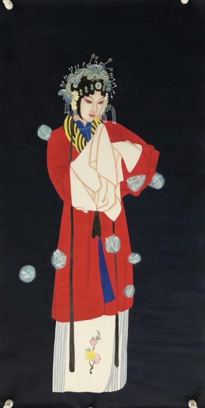 许国华日记-工笔人物画  美女图【图2】