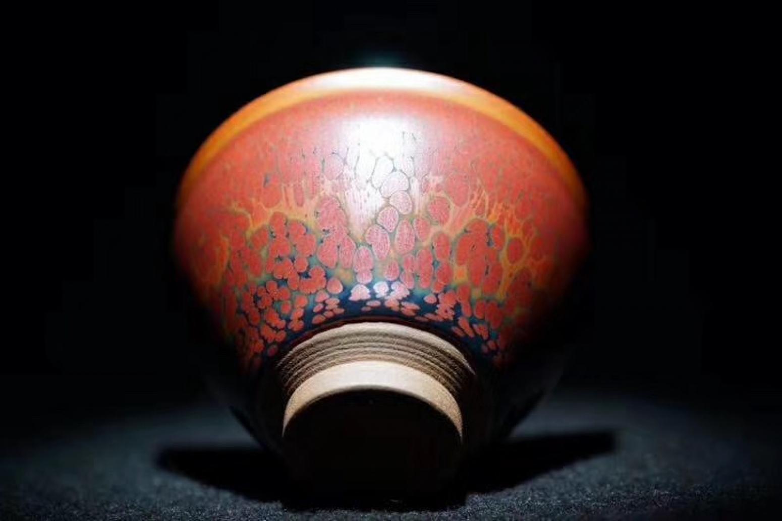 呈祥建盏手工作品《红日》【图5】