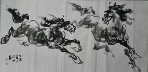 阎敏国画作品《骏马图》议价