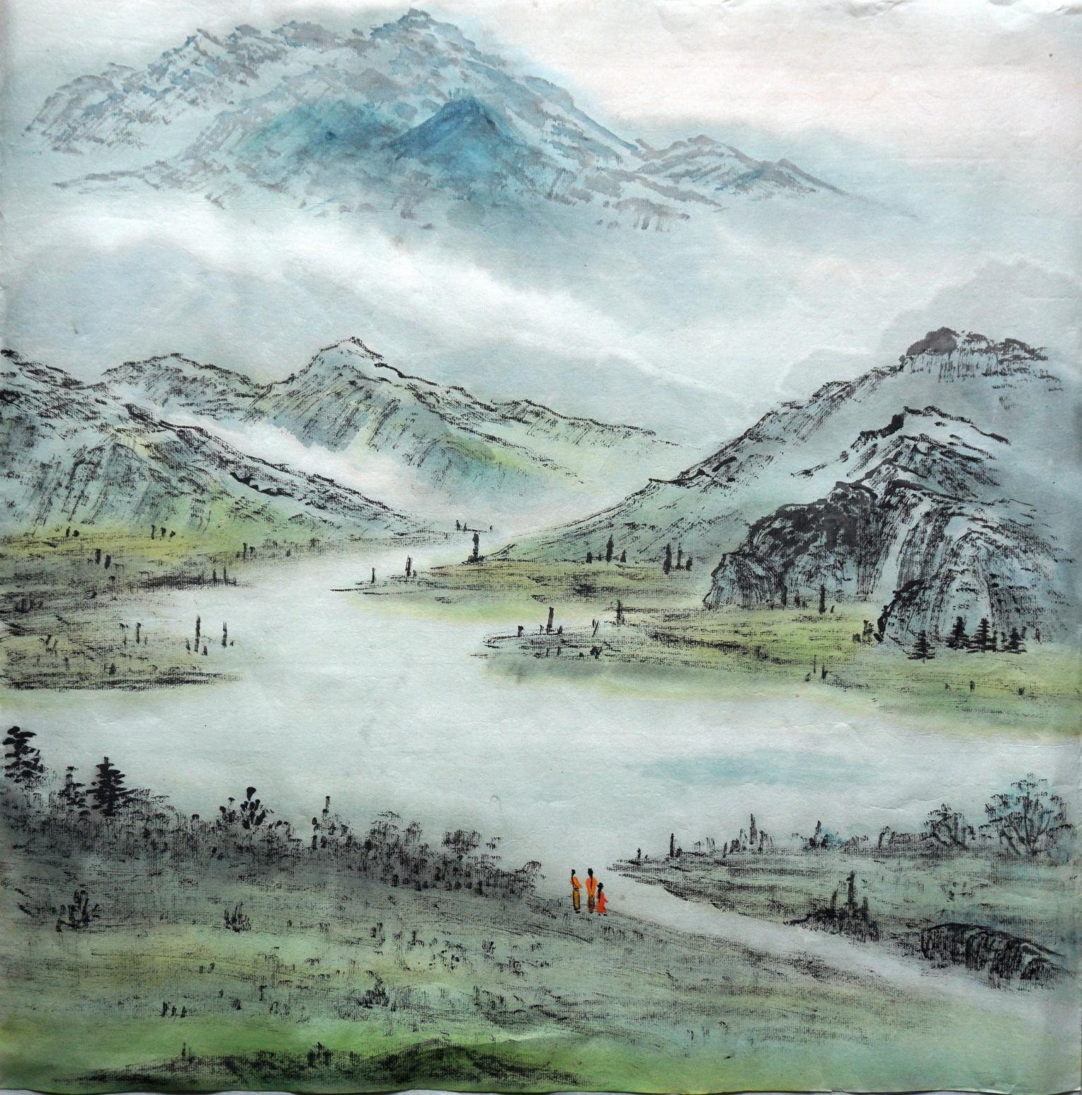 杨柏欣国画作品《【川西高原】  作者 杨柏欣》【图0】