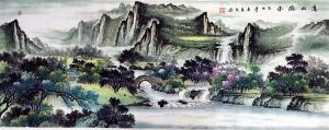 艺术品图片：艺术家刘慧敏国画作品名称《高山流水》价格1980.00 元