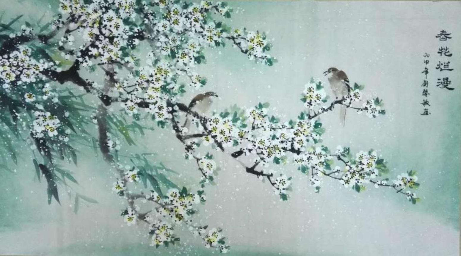 刘慧敏国画作品《鸟语花香》【图2】