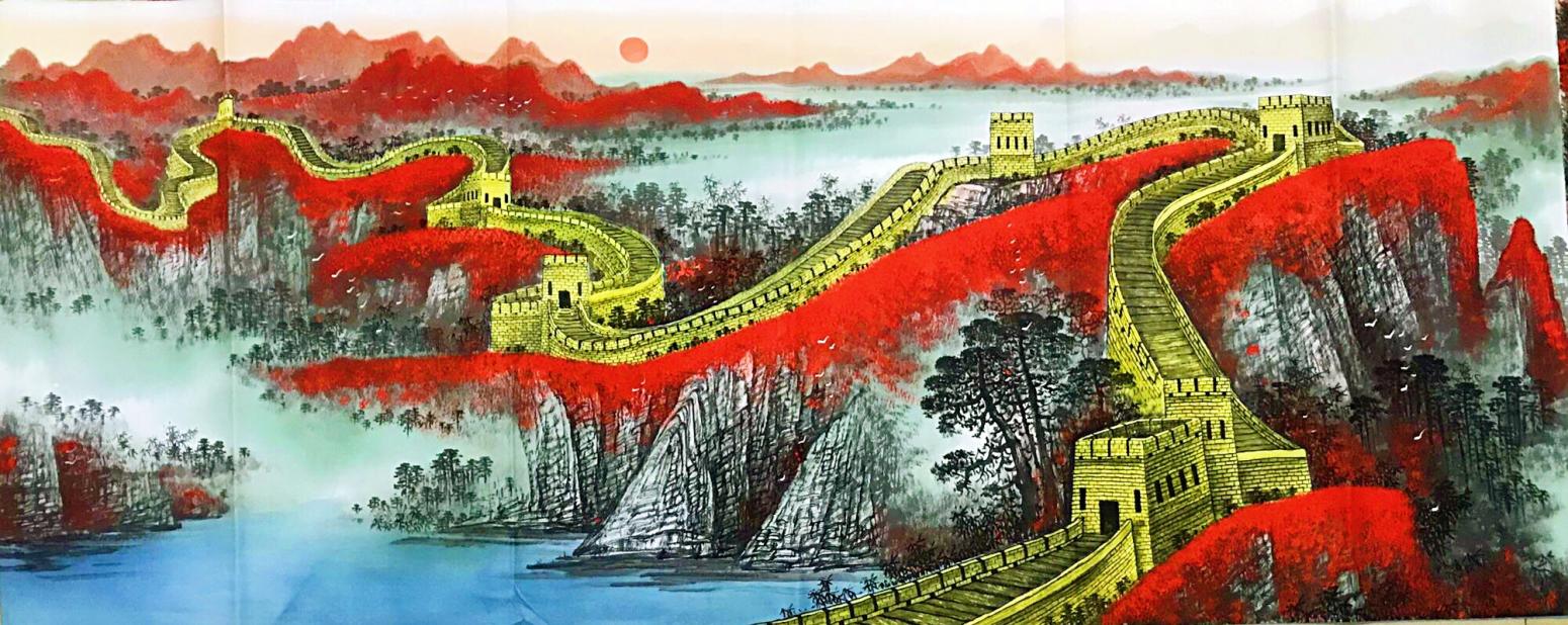 刘慧敏国画作品《【长城雄风1】作者刘慧敏》【图1】