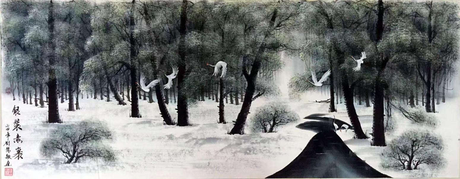 刘慧敏国画作品《秋高气爽》