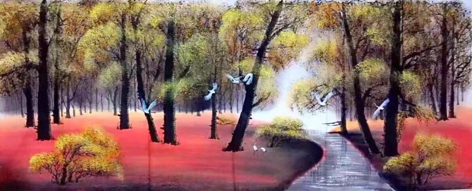 刘慧敏国画作品《秋高气爽》【图1】