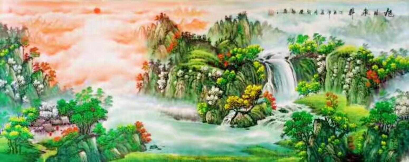 刘慧敏国画作品《旭日东升》