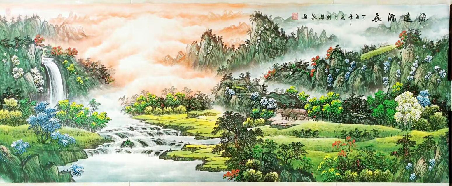 刘慧敏国画作品《旭日东升》【图2】