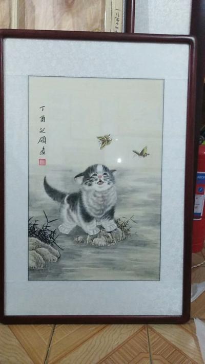 胡记领日记-潍坊朋友刚装裱好的小喵咪【图1】