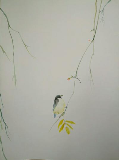 王征明日记-水意画指在表现形式上像水一样无固定法则，根据创作条件随机变化，从而来表现独立的意【图1】