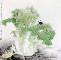 艺术家傅饶日记:精雕细琢碧玉妆，曾在垅田展红裳。喜欢白菜的来【图0】